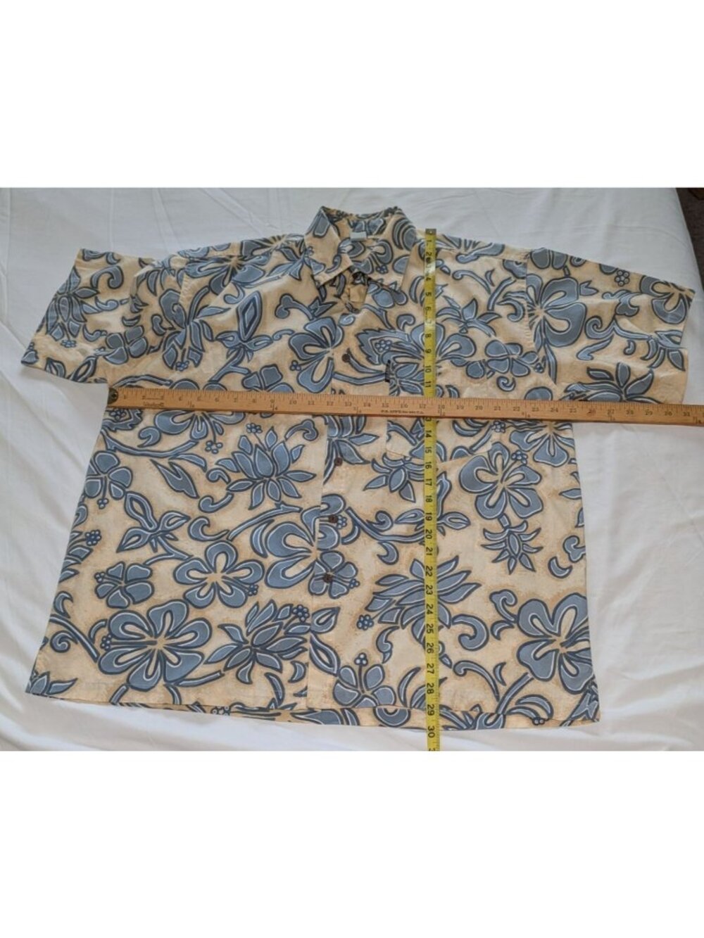 Roundtree & Yorke Mens Hawaiian Button-Up Shirts Lg 100% Cotton Tropical Floral - Picture 10 of 16